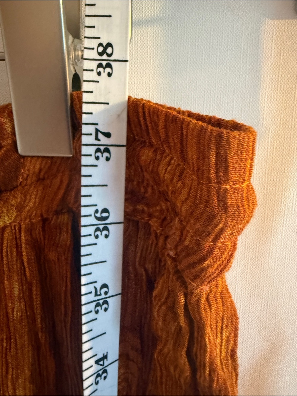 Papa Vancouver Boho Crinkle Gauze Maxi Skirt Rust Orange Rayon XL XXL - Picture 8 of 8